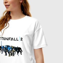 Женская футболка хлопок Oversize Titanfall 2 - фото 2