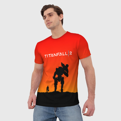 Мужская футболка 3D TITANFALL 2, цвет 3D печать - фото 3