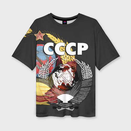Женская футболка oversize 3D СССР, цвет 3D печать
