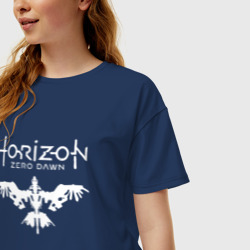 Женская футболка хлопок Oversize Horizon Zero Dawn - фото 2