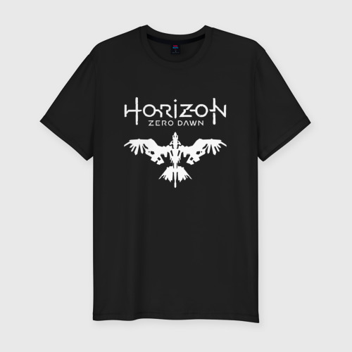 Мужская футболка хлопок Slim Horizon Zero Dawn, цвет черный
