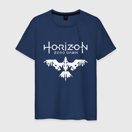 Мужская футболка из хлопка с принтом Horizon Zero Dawn, вид спереди №1