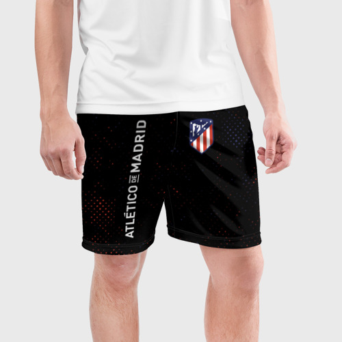 Мужские шорты спортивные с принтом ATLETICO MADRID / Атлетико, фото на моделе #1