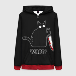 Женская толстовка 3D на молнии What Cat