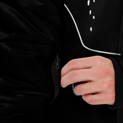 Мужская зимняя куртка 3D What Cat, цвет черный - фото 6