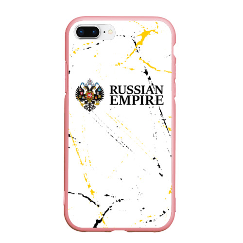 Чехол для iPhone 7Plus/8 Plus матовый с принтом RUSSIAN EMPIRE, вид спереди #2