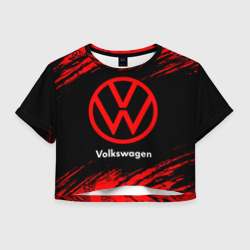 Женская футболка Crop-top 3D Volkswagen Фольксваген