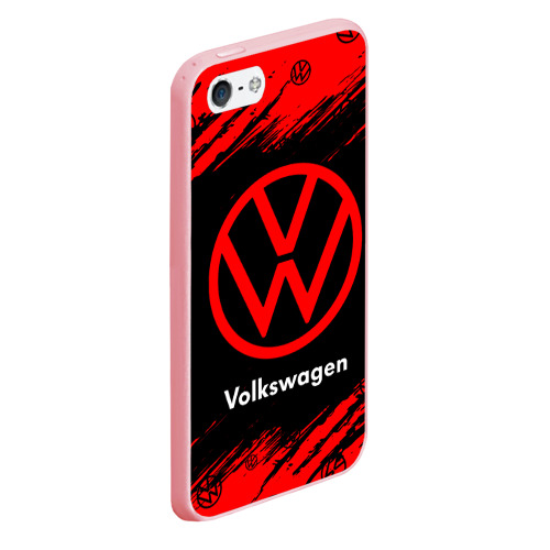 Чехол для iPhone 5/5S матовый Volkswagen Фольксваген, цвет баблгам - фото 3