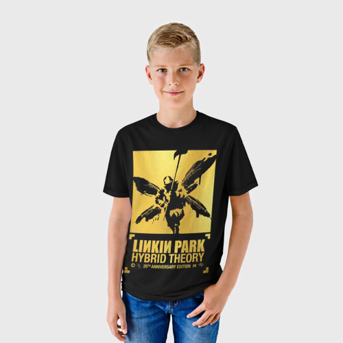Детская футболка 3D с принтом Hybrid Theory 20th Anniversary, фото на моделе #1