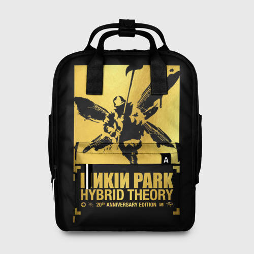 Женский рюкзак 3D с принтом Hybrid Theory 20th Anniversary, вид спереди #2