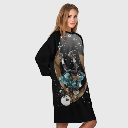Женское платье-свитшот 3D Undertale, цвет черный - фото 3