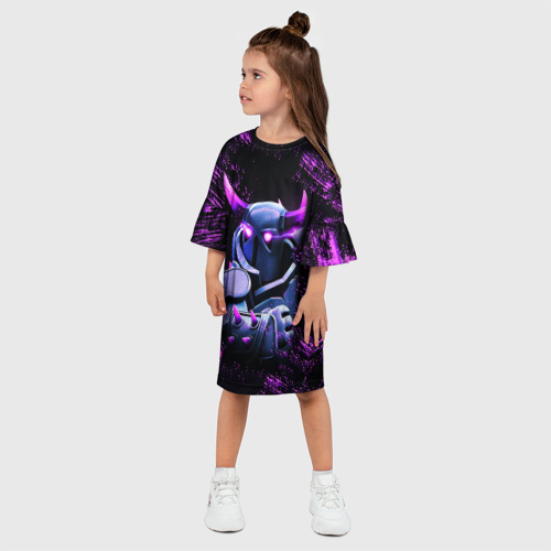 Детское платье 3D с принтом Clash of Clans, фото на моделе #1