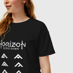 Женская футболка хлопок Oversize Horizon Zero Dawn - фото 2