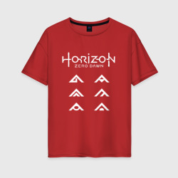 Horizon Zero Dawn – Женская футболка хлопок Oversize с принтом купить со скидкой в -16%