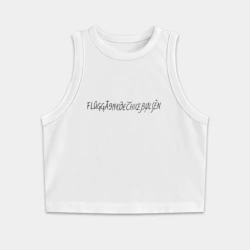 Женская укороченная майка-топ хлопок Flugegeheimen