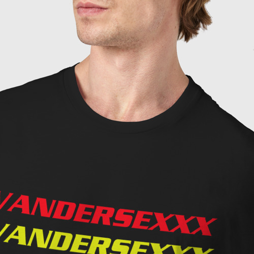 Мужская футболка хлопок Vandersexxx, цвет черный - фото 6