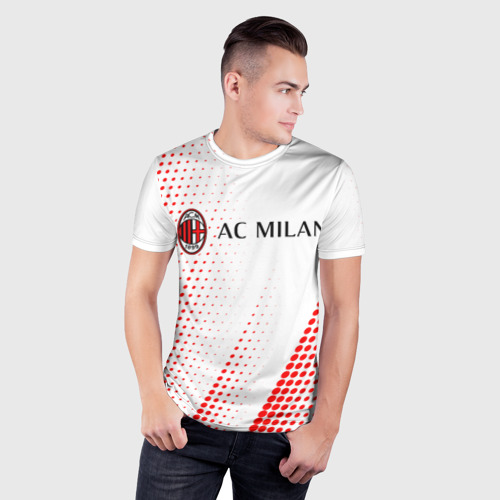 Мужская футболка 3D Slim AC Milan Милан, цвет 3D печать - фото 3