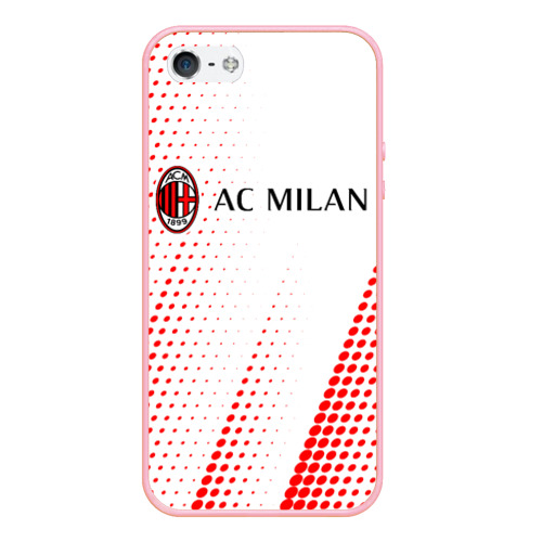 Чехол для iPhone 5/5S матовый AC Milan Милан, цвет баблгам