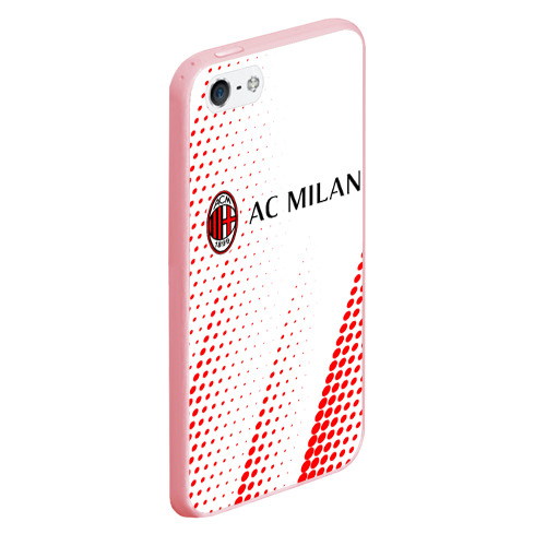 Чехол для iPhone 5/5S матовый AC Milan Милан, цвет баблгам - фото 3
