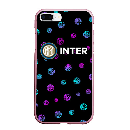 Чехол для iPhone 7Plus/8 Plus матовый INTER / Интер, цвет розовый