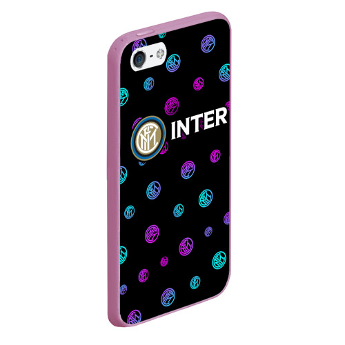 Чехол для iPhone 5/5S матовый INTER / Интер, цвет розовый - фото 3