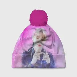 Шапка 3D c помпоном BTS