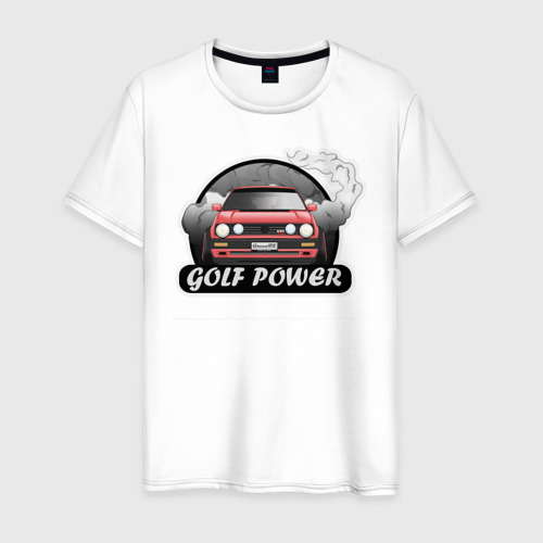 Мужская футболка хлопок Golf power, цвет белый