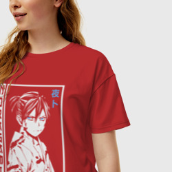 Женская футболка хлопок Oversize Noragami Yaboku - фото 2