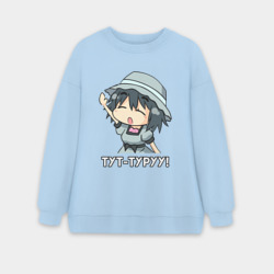 Женский свитшот oversize без начеса хлопок Маюри