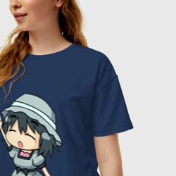 Женская футболка хлопок Oversize Маюри - фото 2