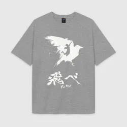 Женская футболка Oversize хлопок texturе Haikyuu Hinata