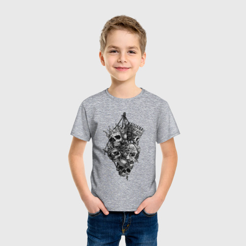 Детская футболка хлопок с принтом Охотник за королями, фото на моделе #1