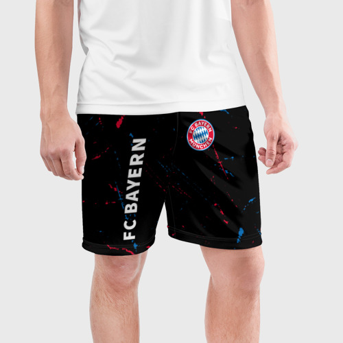 Мужские шорты спортивные FC Bayern Бавария, цвет 3D печать - фото 3