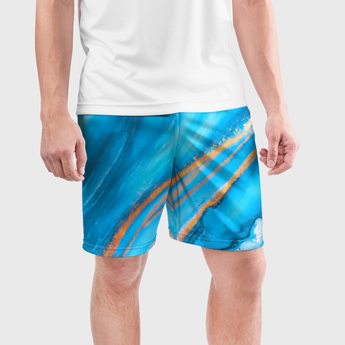 Мужские шорты спортивные Краски, цвет 3D печать - фото 3