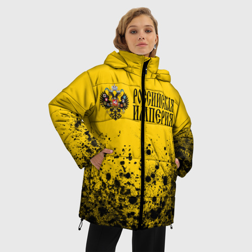 Женская зимняя куртка Oversize Российская Империя, цвет черный - фото 3