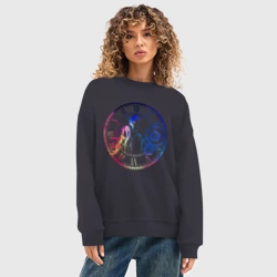 Женский свитшот oversize без начеса хлопок Врата Штейна - фото 2