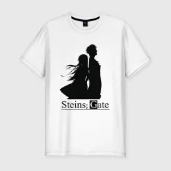 Мужская футболка хлопок Slim Steins Gate