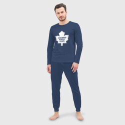 Мужская пижама с лонгсливом хлопок Торонто Мейпл Лифс - фото 2