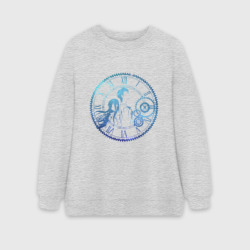 Женский свитшот oversize без начеса хлопок Курису и Окабе