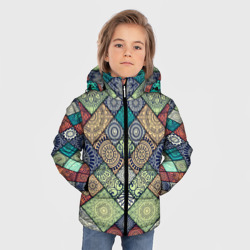 Зимняя куртка для мальчиков 3D Мандалы лоскутный печворк - фото 2