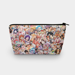 Косметичка 3D Color ahegao - цветные ахегао девушки аниме  паттерн 