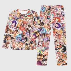 Мужской костюм для дома 3D Color ahegao - цветные ахегао девушки аниме  паттерн 