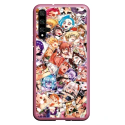 Чехол для Honor 20 Color ahegao - цветные ахегао девушки аниме  паттерн 