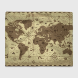 Плед 3D Карта мира