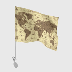 Флаг для автомобиля Карта мира