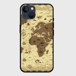 Чехол для iPhone 14 Карта мира