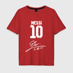 Мужская футболка хлопок Oversize Автограф Messi