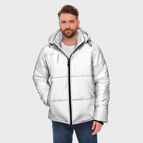 Мужская зимняя куртка 3D с принтом АВТОГРАФ MESSI, фото на моделе #1