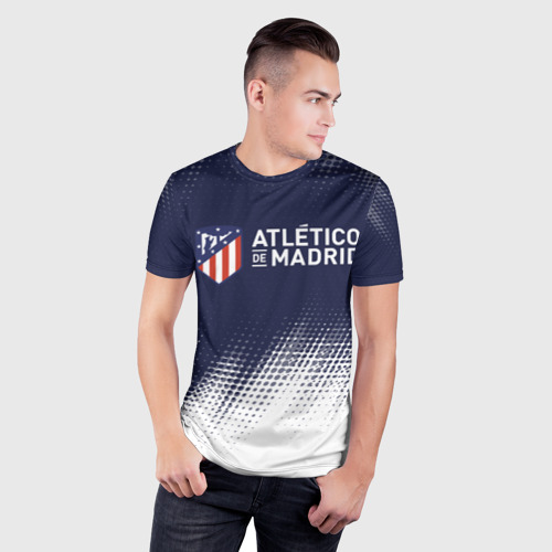 Мужская футболка 3D Slim ATLETICO MADRID / Атлетико, цвет 3D печать - фото 3