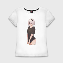 Женская футболка хлопок Slim 2B Nier Automata
